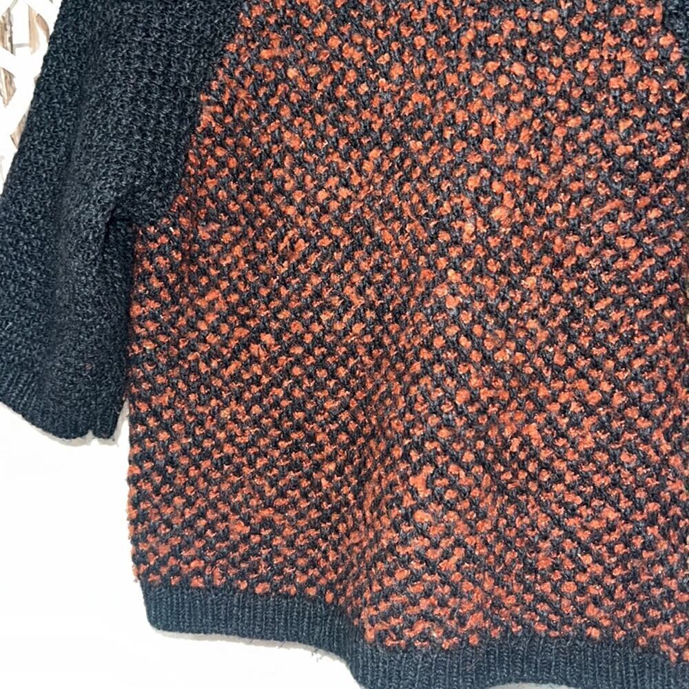 LOFT orange and gray crewneck sweater size small - Picture 2 of 6